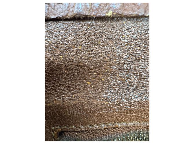 Grande borsa shopper in pelle marrone Louis Vuitton - vista 10