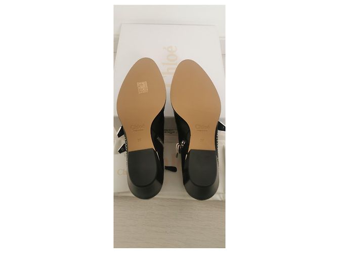 Chloé Susanna Botas de Tobillo Negro Plata Cuero Metálico - vista 6