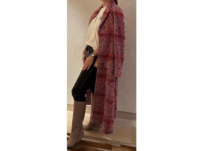 Chanel Abrigo icónico Otoño/Invierno 2022 Rosa - vista 12
