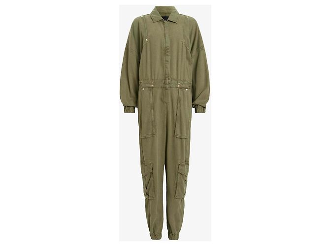 Mono de denim All Saints Frieda Verde Caqui - vista 2