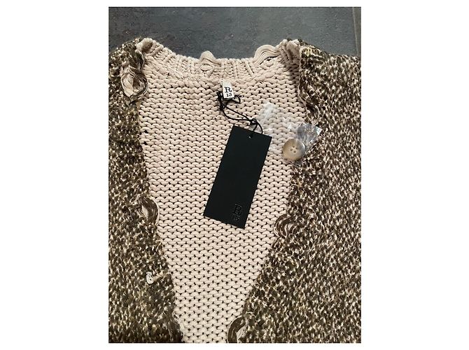 R13 Cardigan Baumwolle Khaki Beige Oversized - Ansicht 2