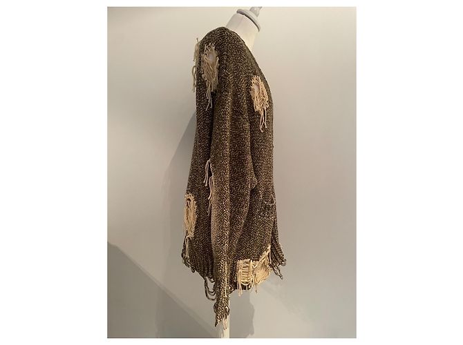 R13 Cardigan Baumwolle Khaki Beige Oversized - Ansicht 6