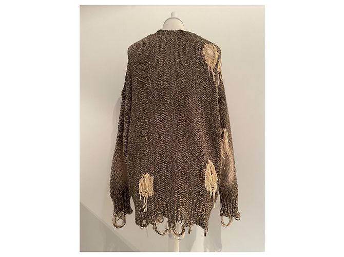 R13 Cardigan Baumwolle Khaki Beige Oversized - Ansicht 7