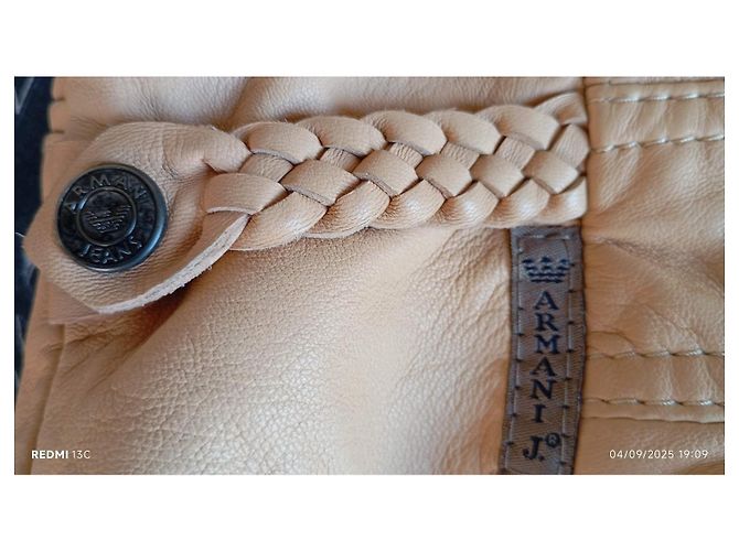 Giorgio Armani Lederjacke Beige - Ansicht 2