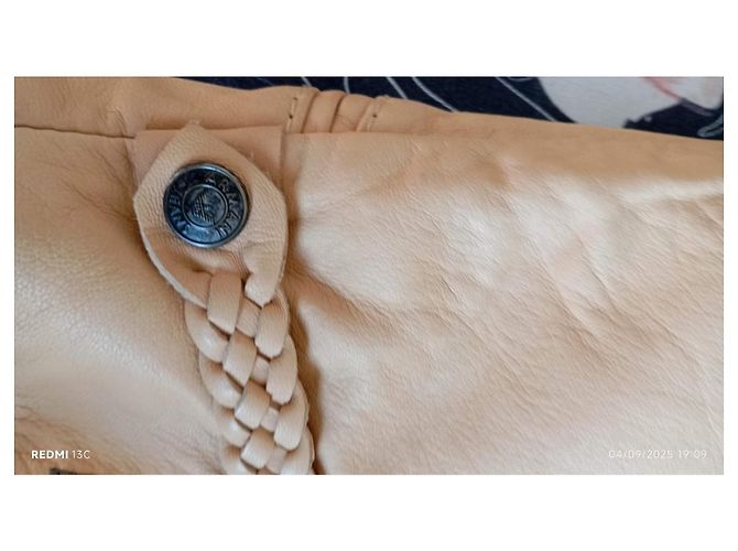 Giorgio Armani Lederjacke Beige - Ansicht 3
