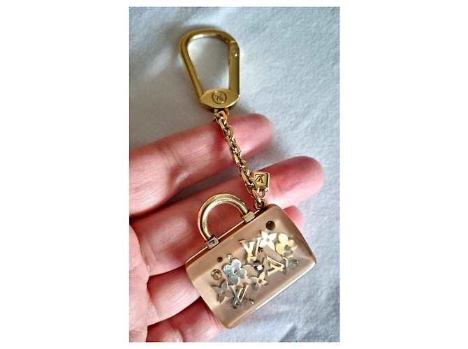 Charm per borsa Louis Vuitton Monogramma Camel Oro Beige D'oro Metallico Carne Gold hardware Cammello - vista 7
