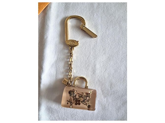 Charm per borsa Louis Vuitton Monogramma Camel Oro Beige D'oro Metallico Carne Gold hardware Cammello - vista 9