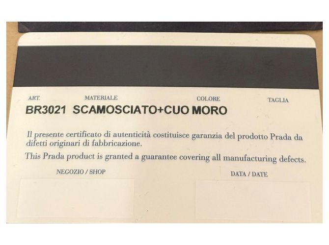 Borsa a mano Prada BR3021 Suede e Pelle Marrone - vista 12