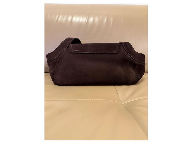 Borsa a mano Prada BR3021 Suede e Pelle Marrone - vista 4