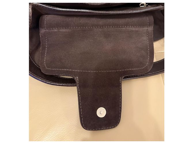Borsa a mano Prada BR3021 Suede e Pelle Marrone - vista 9