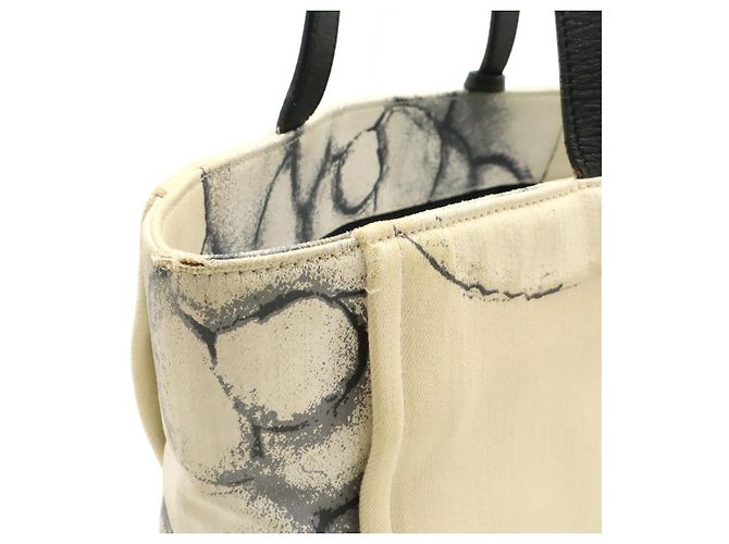 2.55 Bolsa tote de lona e couro Camélia da Chanel Branco - vista 6