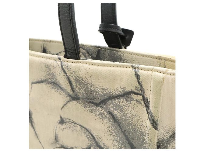 2.55 Bolsa tote de lona e couro Camélia da Chanel Branco - vista 7