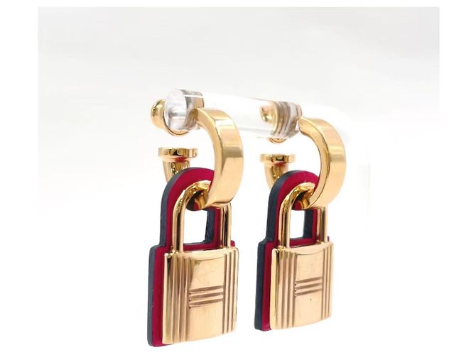 Orecchini O Kelly PM Hermès Oro Rosa D'oro Metallico - vista 2