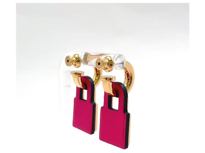 Orecchini O Kelly PM Hermès Oro Rosa D'oro Metallico - vista 4
