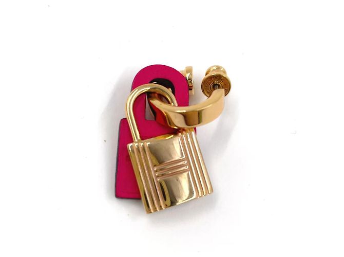 Orecchini O Kelly PM Hermès Oro Rosa D'oro Metallico - vista 5