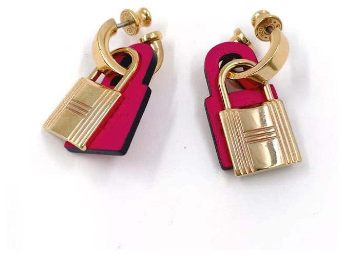 Orecchini O Kelly PM Hermès Oro Rosa D'oro Metallico - vista 7