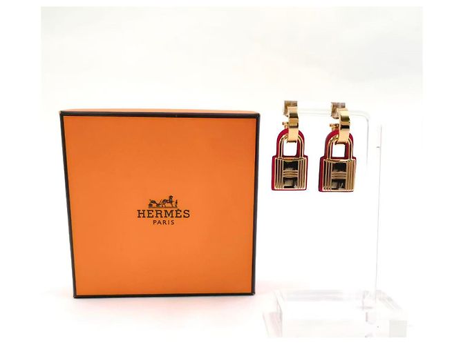 Orecchini O Kelly PM Hermès Oro Rosa D'oro Metallico - vista 9