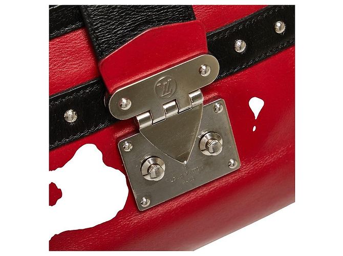 Borsa a spalla in pelle Petite Malle Soft MM Louis Vuitton Rosso - vista 9