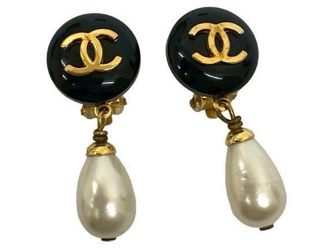 Pendientes Chanel Coco Mark Dorado Metálico - vista 5