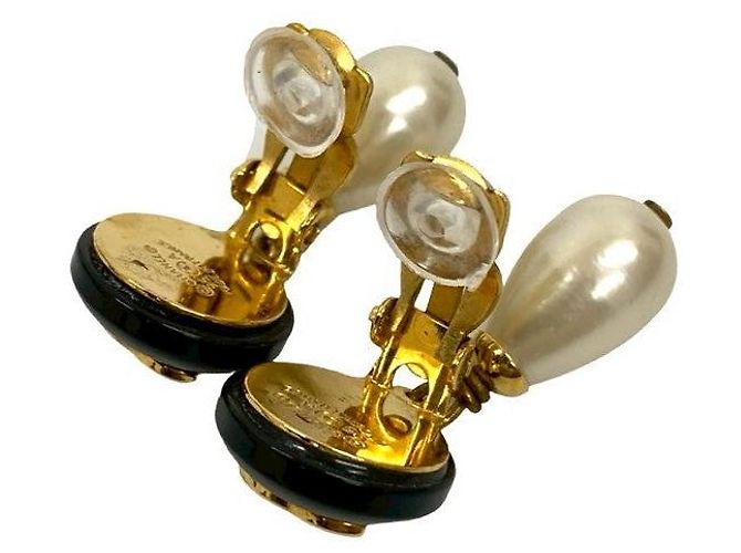Pendientes Chanel Coco Mark Dorado Metálico - vista 7