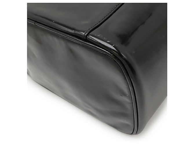 Borsa Vanity in Pelle Verniciata Nera Chanel Nero - vista 3
