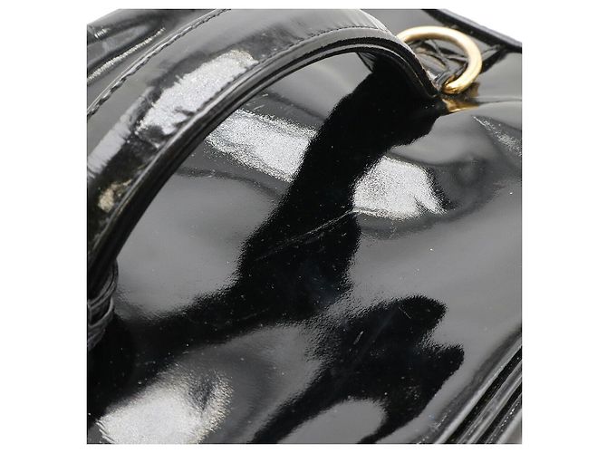 Borsa Vanity in Pelle Verniciata Nera Chanel Nero - vista 5