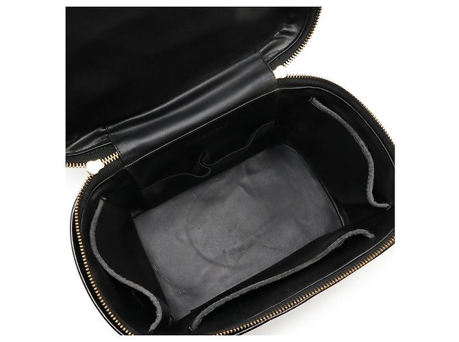 Borsa Vanity in Pelle Verniciata Nera Chanel Nero - vista 7