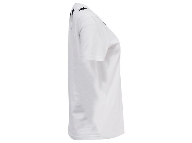 Camiseta de algodão branco bordada com estrelas Givenchy Cru - vista 3