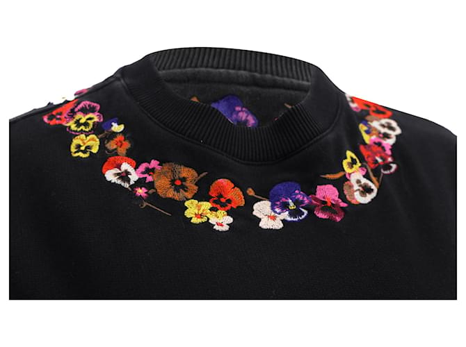 Schwarzer Sweatshirt mit Blumenstickerei von Givenchy - Ansicht 6