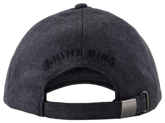 Jeremy Baseball Cap - ANINE BING - Wolle - Grau - vista 2