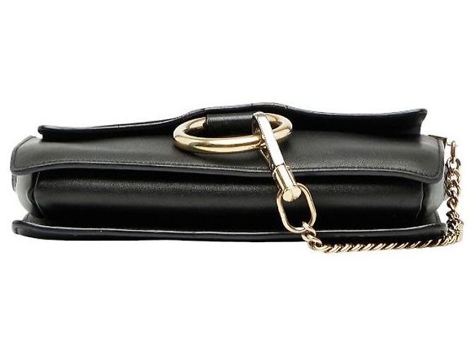 Chloé Borsa a spalla in pelle scamosciata Chloe Faye Nero - vista 3