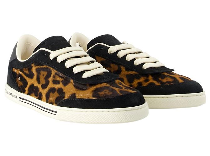 Dolce & Gabbana Bassa Sneakers - Dolce&Gabbana - Leder - Schwarz - Ansicht 2