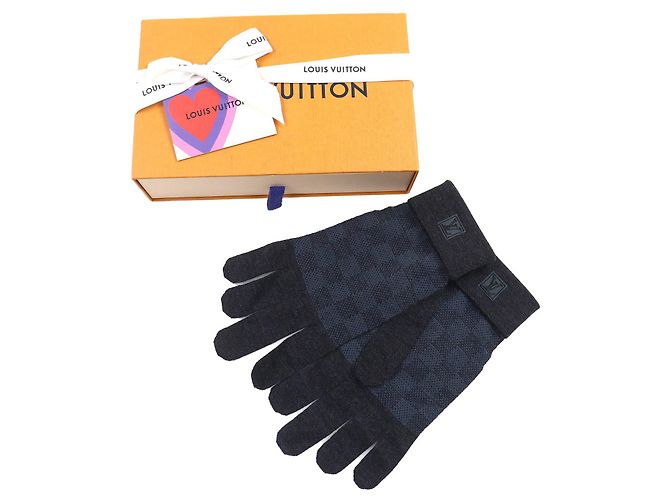 Strickhandschuhe Damier Gon Petite Graphite von Louis Vuitton Grau - Ansicht 2