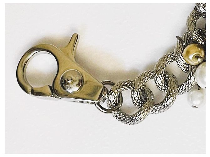 Raro splendido bracciale DOLCE & GABBANA acciaio con sfere e perle di vari colori e dimensioni Argento Multicolore - vista 4