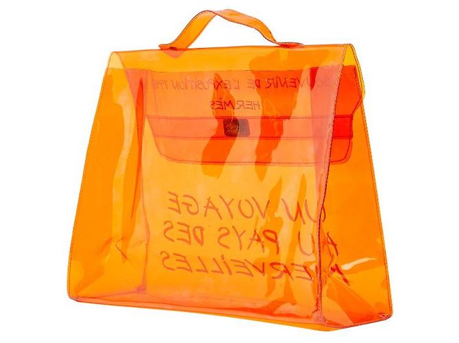 Hermès Vinyl Kelly Handtasche Orange - Ansicht 2