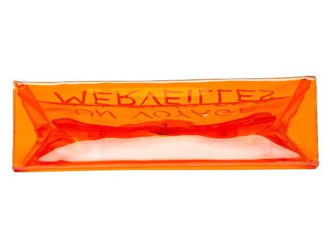 Hermès Vinyl Kelly Handtasche Orange - Ansicht 3