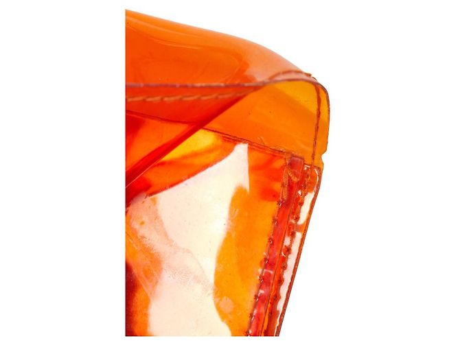 Hermès Vinyl Kelly Handtasche Orange - Ansicht 8