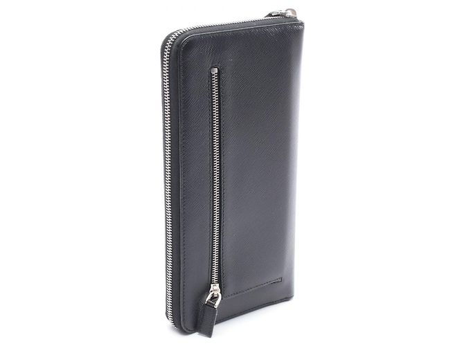 Prada SAFFIANO 1 Saffiano Leather Long Wallet Black - view 2