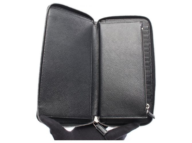Prada SAFFIANO 1 Saffiano Leather Long Wallet Black - view 4
