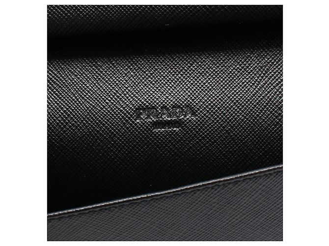 Prada SAFFIANO 1 Saffiano Leather Long Wallet Black - view 5