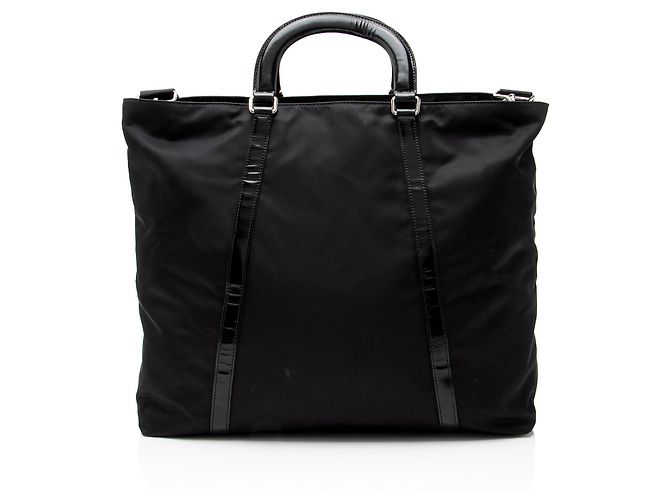 Borsa Prada Tessuto Spazzolato N/S Nero - vista 3