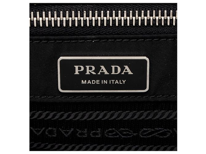 Borsa Prada Tessuto Spazzolato N/S Nero - vista 5