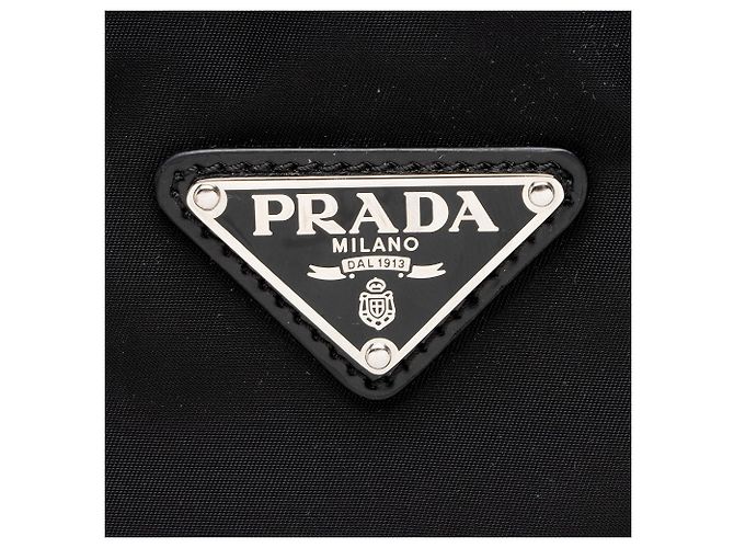 Borsa Prada Tessuto Spazzolato N/S Nero - vista 6