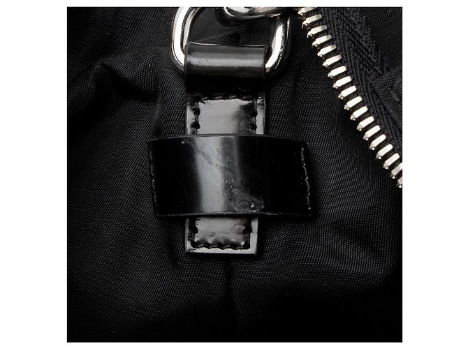 Borsa Prada Tessuto Spazzolato N/S Nero - vista 8