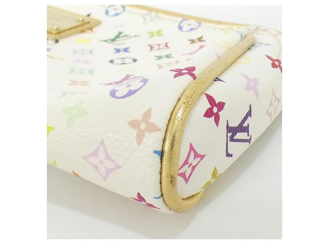 Pochette Kate in tela rivestita Multicolore Louis Vuitton Bianco - vista 3