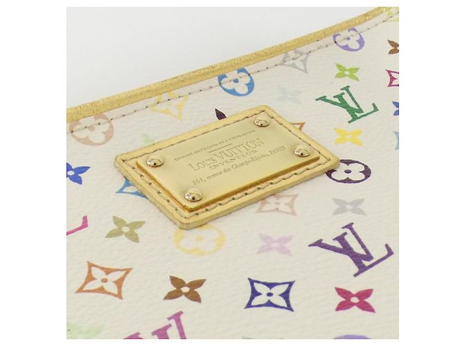 Pochette Kate in tela rivestita Multicolore Louis Vuitton Bianco - vista 4