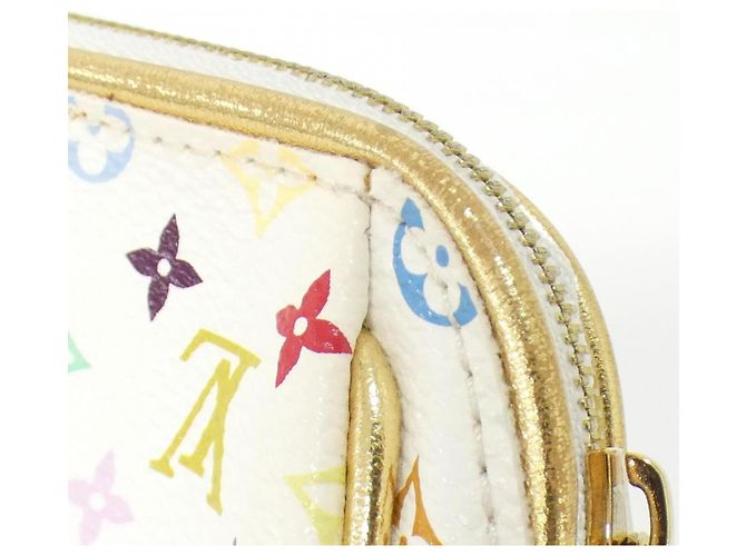 Pochette Kate in tela rivestita Multicolore Louis Vuitton Bianco - vista 5