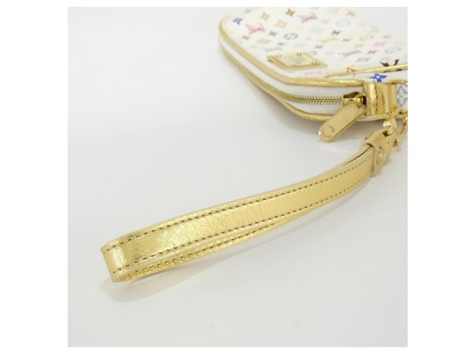 Pochette Kate in tela rivestita Multicolore Louis Vuitton Bianco - vista 6