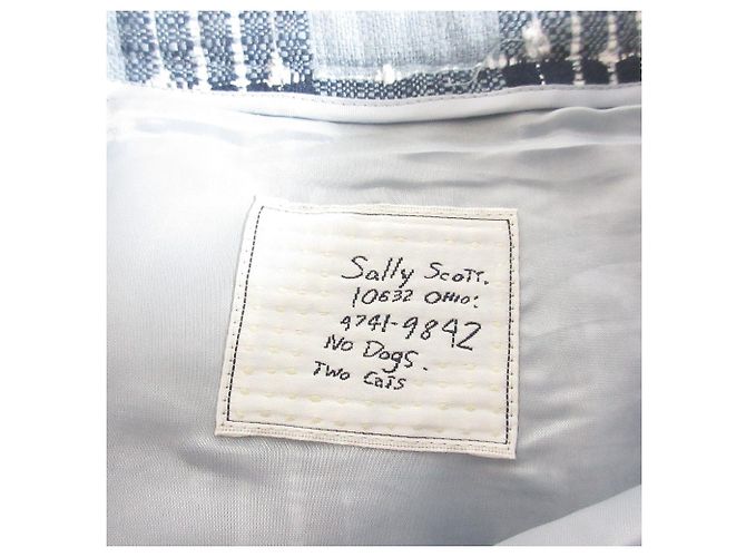 Autre Marque Falda de mezcla de lino a cuadros Sally Scott Azul - vista 5