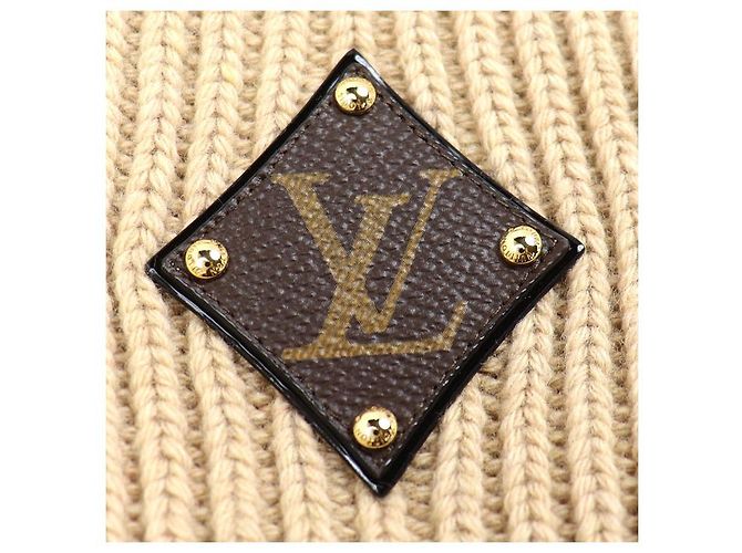 Gorro de lana LV Louis Vuitton Castaño Beige - vista 4